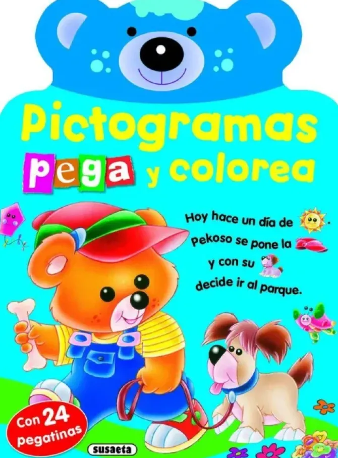 PICTOGRAMAS - PEGA Y COLOREA CONEJITO