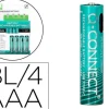 PILA Q-CONNECT AAA RECARGABLE POR USB-C BLISTER DE 4 UNIDADES