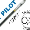 PILOT BOLIGRAFO DE GEL G1 - RECARGABLE - PUNTA DE BOLA 0.5MM - TRAZO 0.3MM - CUERPO TRANSPARENTE - COLOR NEGRO