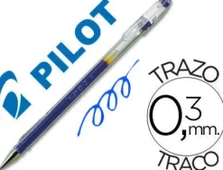 PILOT BOLIGRAFO DE GEL G1 - RECARGABLE - PUNTA DE BOLA 0.5MM - TRAZO 0.3MM - CUERPO TRANSPARENTE - COLOR AZUL