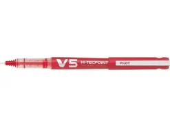 PILOT BOLIGRAFO DE TINTA LIQUIDA V5 HI-TECPOINT RECARGABLE - FABRICADO CON PLASTICO RECICLADO - PUNTA FINA 0.5MM - TRAZO 0.3MM - COLOR ROJO