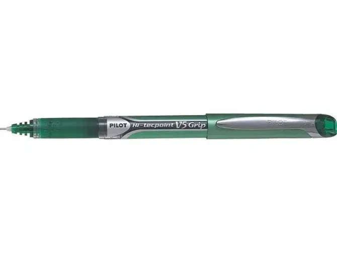 PILOT BOLIGRAFO DE TINTA LIQUIDA HI-TECPOINT V5 GRIP - PUNTA FINA DE AGUJA 0.5MM - TRAZO 0.3MM - COLOR VERDE