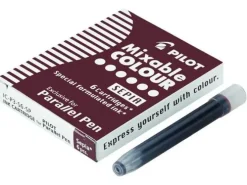 PILOT PACK DE 6 RECARGAS PARA PLUMA ESTILOGRAFICA PARALLEL - CAPACIDAD 1ML - COLOR SEPIA
