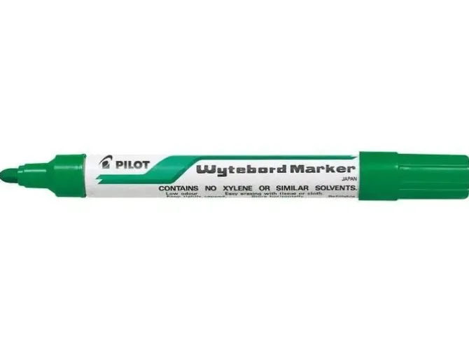 PILOT ROTULADOR PARA PIZARRA BLANCA - PUNTA REDONDA DE 4MM - TRAZO DE 1.8MM - BORRABLE EN SECO - COLOR VERDE