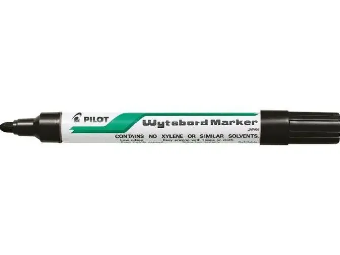 PILOT ROTULADOR PARA PIZARRA BLANCA - PUNTA REDONDA DE 4MM - TRAZO DE 1.8MM - BORRABLE EN SECO - COLOR NEGRO