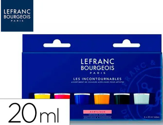 PINTURA ACRILICA L&B BOTE DE 80 ML CAJA DE 5 UNIDADES COLORES SURTIDOS