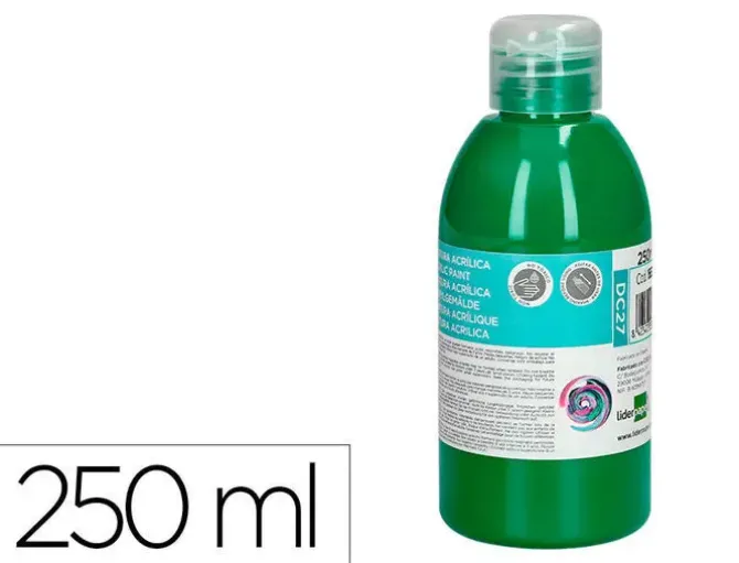 PINTURA ACRILICA LIDERPAPEL BOTE DE 250 ML VERDE OSCURO