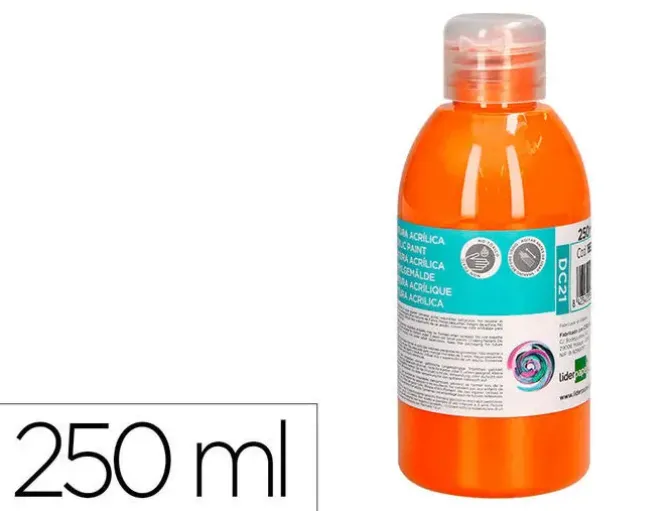 PINTURA ACRILICA LIDERPAPEL BOTE DE 250 ML NARANJA