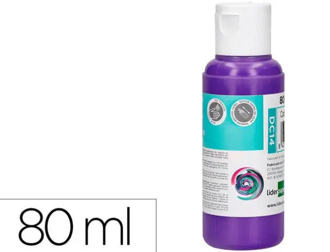 PINTURA ACRILICA LIDERPAPEL BOTE DE 80 ML VIOLETA