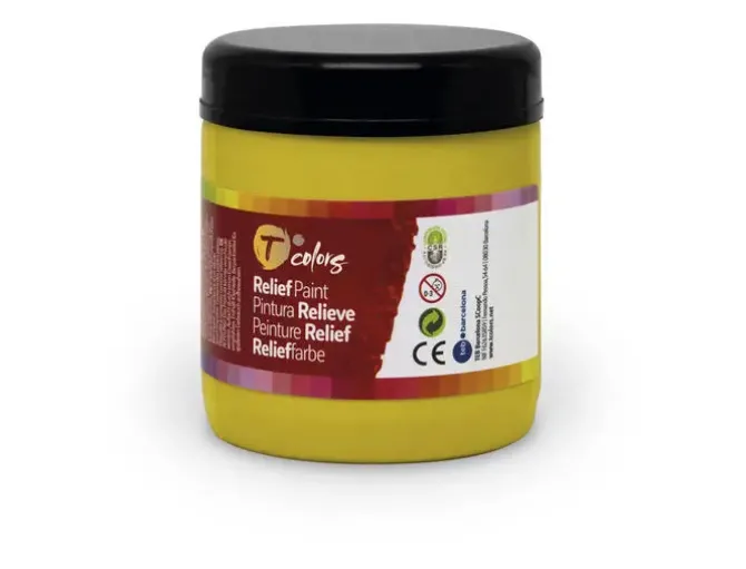 PINTURA RELIEVE TCOLORS AMARILLO BOTE DE 250 ML
