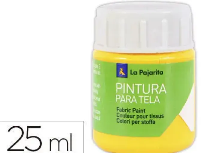 PINTURA TELA LA PAJARITA 25ML AMARILLO REAL 001196612 MAK625090