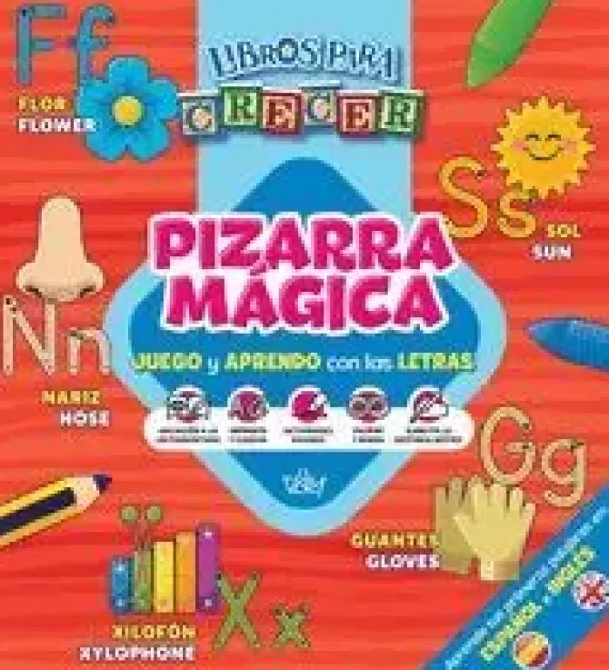 PIZARRA MÁGICA - JUEGO Y APRENDO CON LAS LETRAS Y LOS NÚMEROS - BILINGÜE