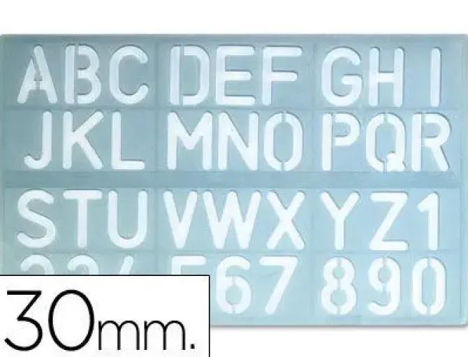 PLANTILLA PARA ROTULAR ALTURA DE LETRA 30 MM REF 25828