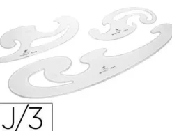 PLANTILLAS CURVAS D.F. CRISTAL -JUEGO DE 3