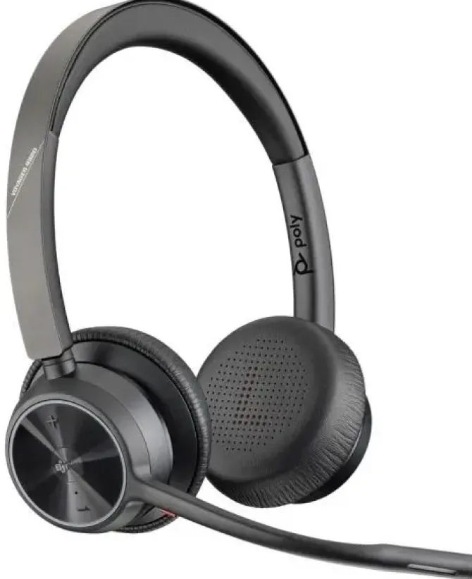 PLANTRONICS/POLY VOYAGER 4320 UC M AURICULARES CON MICROFONO BLUETOOTH - ALMOHADILLAS ACOLCHADAS - CONTROLES EN AURICULAR- COLOR NEGRO