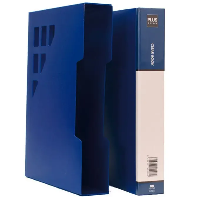 PLUS CARPETA 80 FUNDAS A4 RIGIDO AZUL RIGIDO MT80 MAK180224