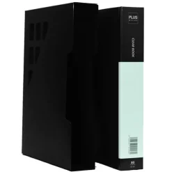 PLUS CARPETA 80 FUNDAS A4 RIGIDO NEGRO OPACO NGR MT80 BLACK MAK180696