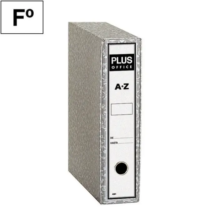 PLUS OFFICE ARCHIVADOR PLUS Fº NAT. GRIS FORRADO 4081 MAK180084