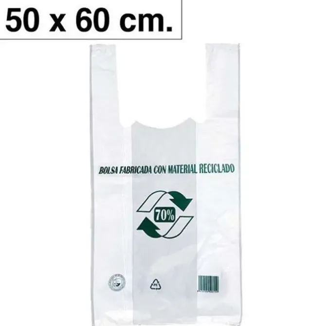 PLUS OFFICE BOLSA CAMISETA MAKRO 50MC 50X60 PAQUETE 100BOLSAS