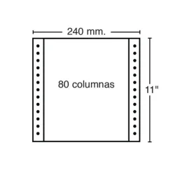 PLUS OFFICE PAPEL CONTINUO BLAN.2-H 240X11"/1500U FB16189 1241022 MAK001098