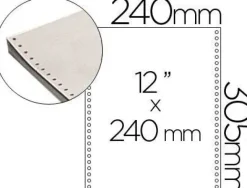 PLUS OFFICE PAPEL CONTINUO BLAN.1-H 240X12"/2500U 1242012 MAK001104