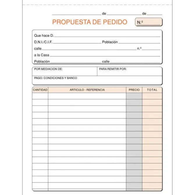 PLUS OFFICE TALONARIO MK PEDIDOS 4º NAT.ORIGINAL T27 MAK001394