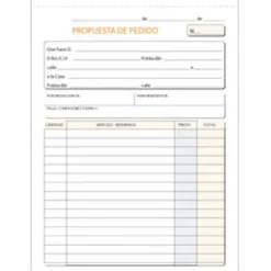 PLUS OFFICE TALONARIO MK PEDIDOS 4º NAT.DUPLICADO T71 MAK001393