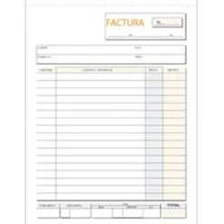 PLUS OFFICE TALONARIO MK FACTURA 4º NAT.ORIG. IVA T6 MAK001389