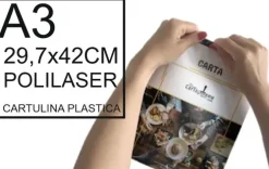 POLIESTER PET HOJA A3 340 MICRAS 475GR CARTULIA DE PLASTICO PARA IMPRESORA LASER