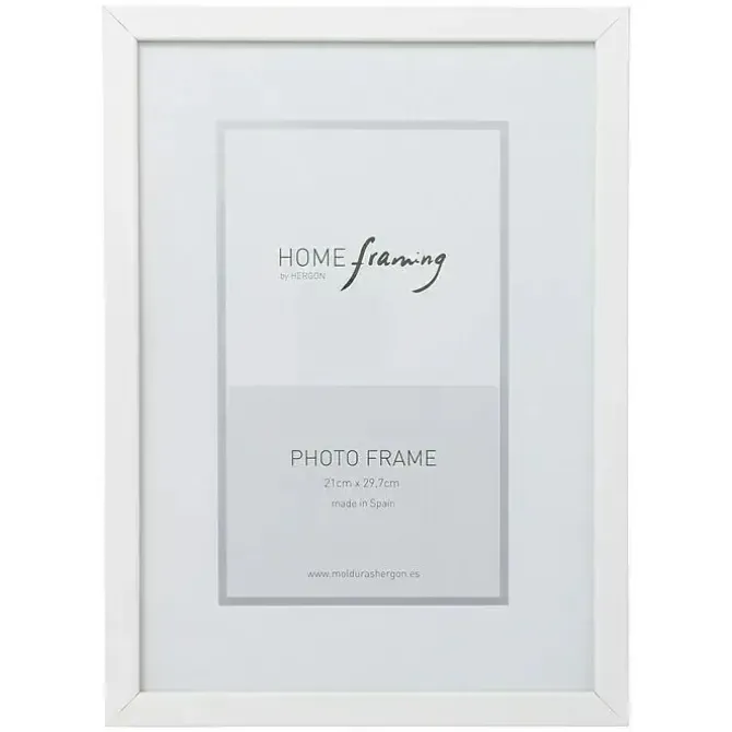 PORTAFOTO A4 21X29,7CM MADERA BLANCO