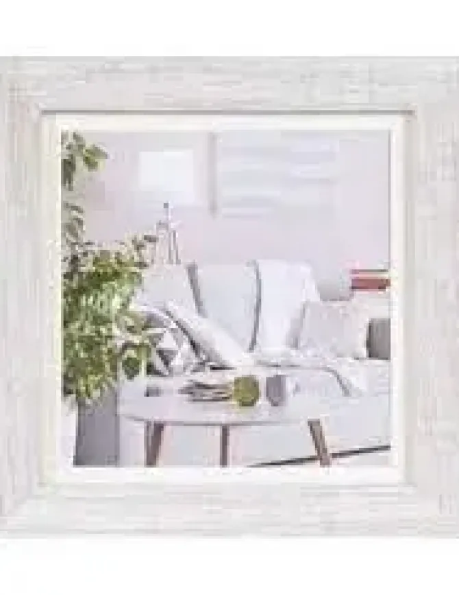 PORTAFOTO MARCO 13X13 MADERA BLANCO LINO