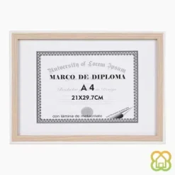 PORTAFOTO 15X20 MADERA CANELA PERFIL BLANCO