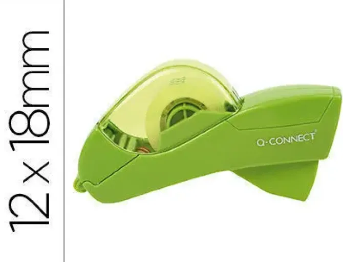 PORTARROLLO Q-CONNECT AUTOMATICO PLASTICO VERDE PARA CINTAS