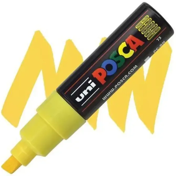 POSCA PC-8K AMARILLO PALIDO PUNTA BISELADA 8,0MM