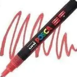 POSCA PC-3ML ROJO GLITTER 0,9-1,3MM