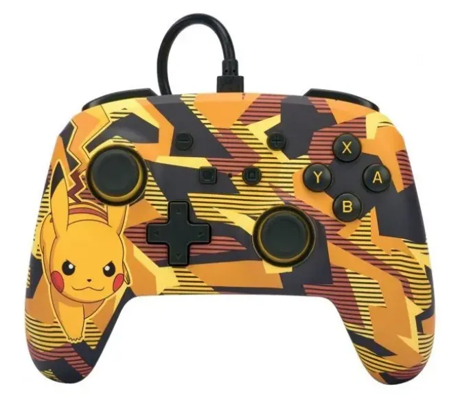 POWERA MANDO CON CABLE ENHANCED PARA NINTENDO SWITCH - CAMO STORM PIKACHU