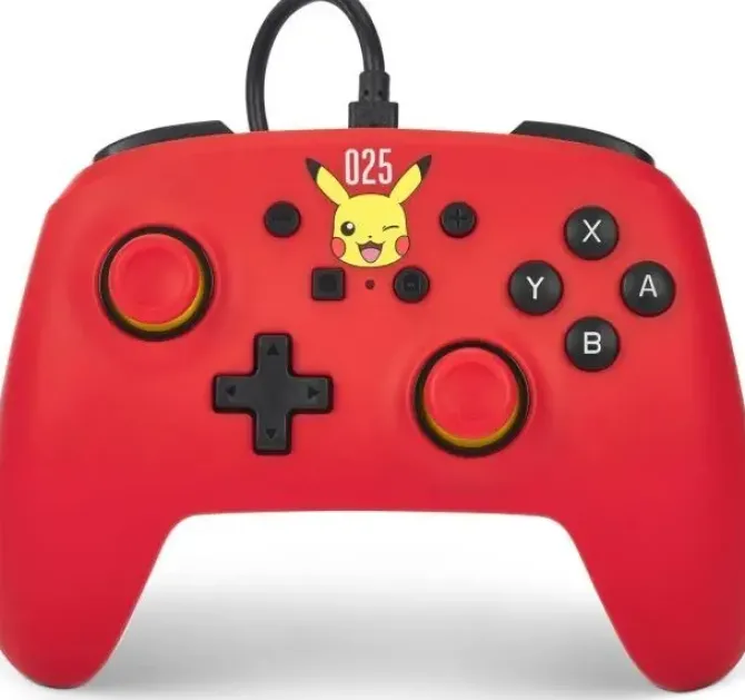 POWERA MANDO CON CABLE PARA NINTENDO SWITCH - LAUGHING PIKACHU