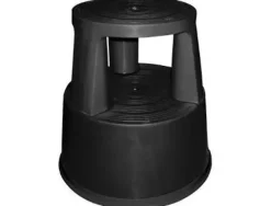 Q-CONNECT TABURETE RUEDAS RETRACTILES TRES RUEDAS DOS NIVELES COLOR NEGRO