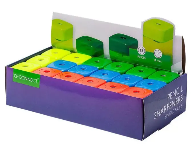 QCONNET SACAPUNTAS METALICO CON DEPOSITO 1 USO CS34221