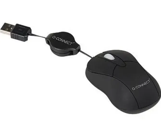 RATON CONNECT MINI OPTICO RETRACTIL USB NEGRO