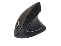 RATON Q-CONNECT OPTICO INALAMBRICO ERGONOMICO VERTICAL PILAS AAA NEGRO