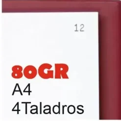 RECAMBIO 100 HOJAS NUMERADAS 1-100 PARA ACTAS MOVILES 4 AGUJEROS A4 80GR
