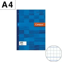 RECAMBIO A4 100H 90G 4TALADROS CUADRO MELA 3MM 003234