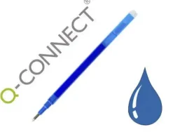 RECAMBIO BOLIGRAFO Q-CONNECT RETRACTIL KF11058 BORRABLE AZUL CAJA DE 3 UNIDADES