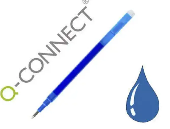 RECAMBIO BOLIGRAFO Q-CONNECT RETRACTIL KF11058 BORRABLE AZUL CAJA DE 3 UNIDADES