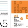 RECAMBIO LIDERPAPEL A5 100 HOJAS 100G/M2 HORIZONTAL CON MARGEN 6 TALADROS