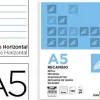RECAMBIO LIDERPAPEL A5 120 HOJAS 80G/M2 HORIZONTAL SIN MARGEN 6 TALADROS BANDAS DE 5 COLORES