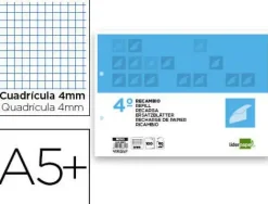 RECAMBIO LIDERPAPEL CUARTO APAISADO 100 H 2TCA-06 CUADRO 3 MM 2 TALADROS CON MARGEN