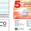RECAMBIO LIDERPAPEL FOLIO PAUTAGUIA 100 HOJAS 75 G CUADRICULADO PAUTADO 5 MM CON MARGEN 4 TALADROS