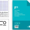 RECAMBIO LIDERPAPEL FOLIO 100 HOJAS 75G/M2 CUADRO 4MM CON MARGEN 4 TALADROS